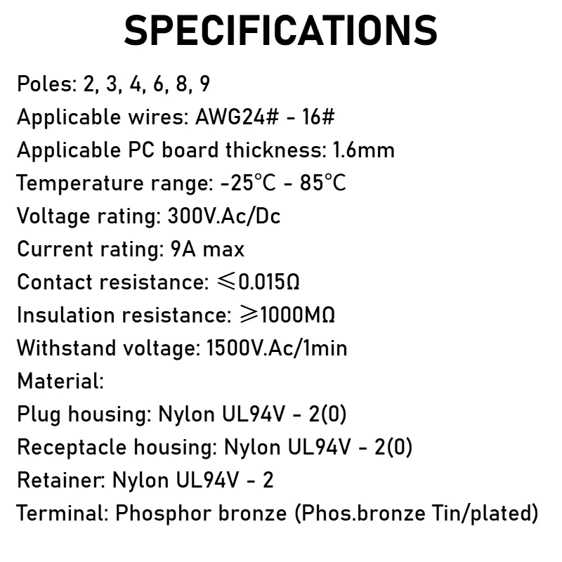396B Док-провода «папа» и «мама», разъемы жгута проводов питания, клеммные колодки, вилки, розетки, пружинные пластиковые медные разъемы