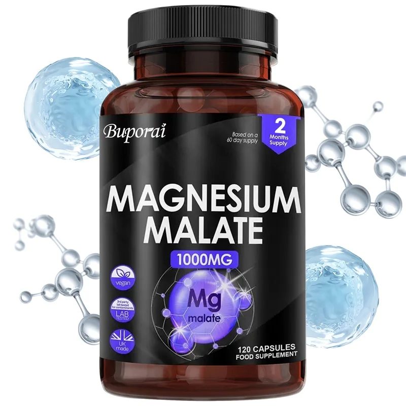 

Magnesium Malate - Nerves System, Improve Mood Nervous, Muscles Recovery, Heart Health, Sleep Quality Support