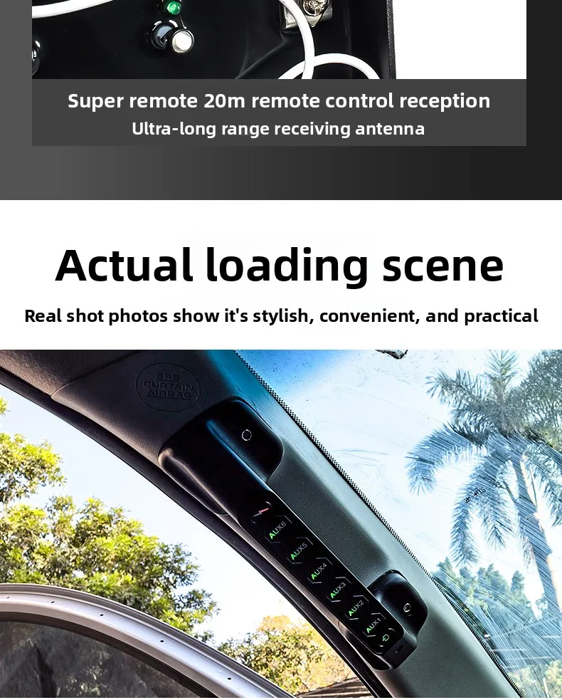 For Maxus D90 2017-2026 Car A-Pillar Six-Way Handle Switch Wireless Remote Control Integrated Control Switch Panel Accessories detail image 10