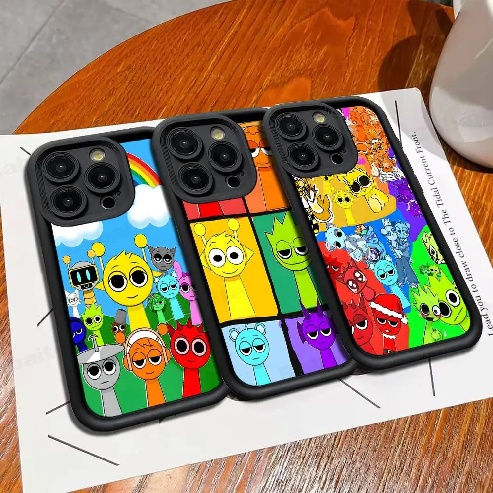 Game Sprunki Silikon-Handyhülle für iPhone 17 Pro Max 16 15 14 13 12 11 Plus 17 Air