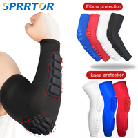 1PC Padded Elbow Forearm Sleeves Compression Arm Protective Support,Knee Calf Padded Thigh Sleeve Sports Protective for Football