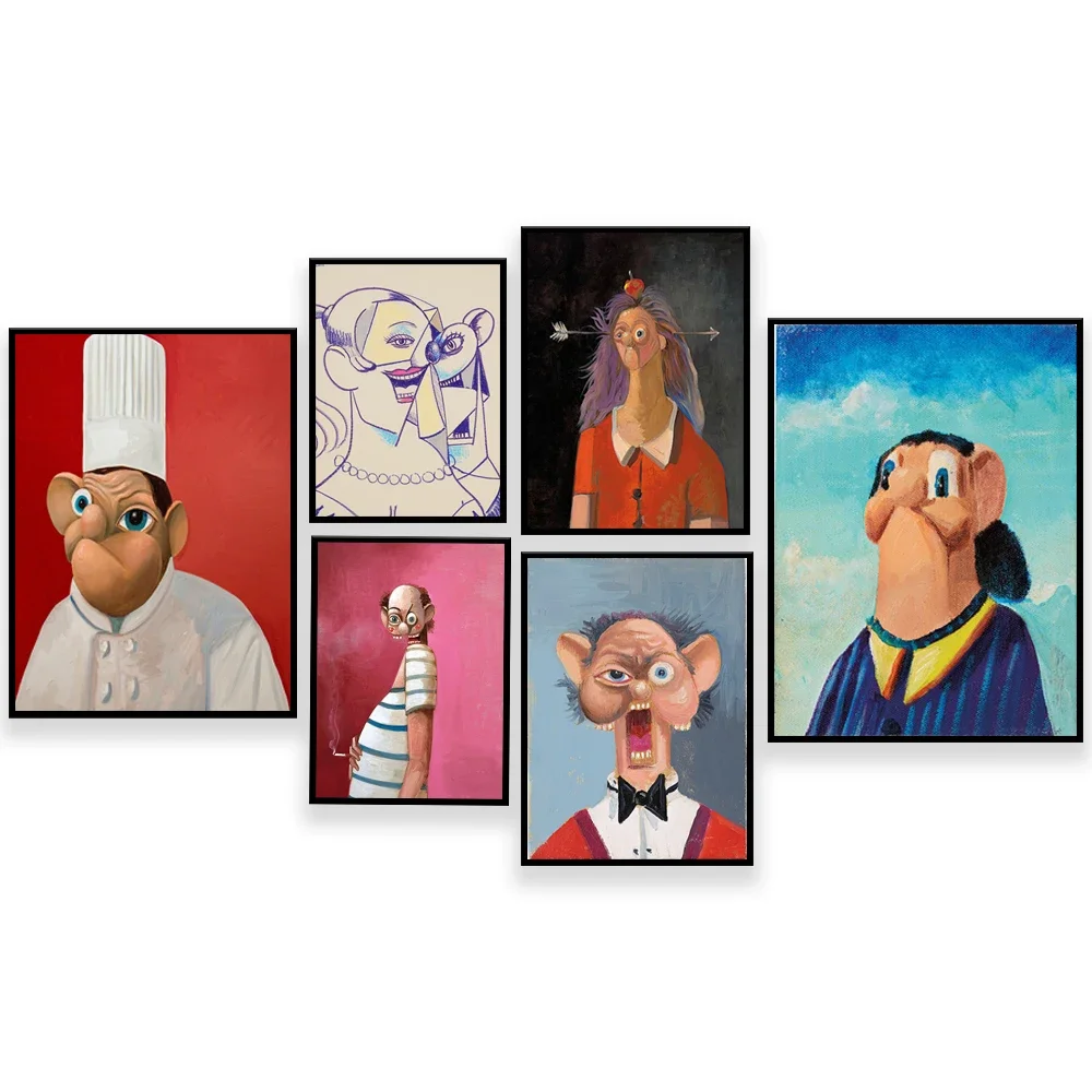 Póster decorativo impreso en lienzo con diseño de Chef, Mecánico, Gasolinero, Secretario, Marinero Fumador, Invitado a la Cena, en color naranja