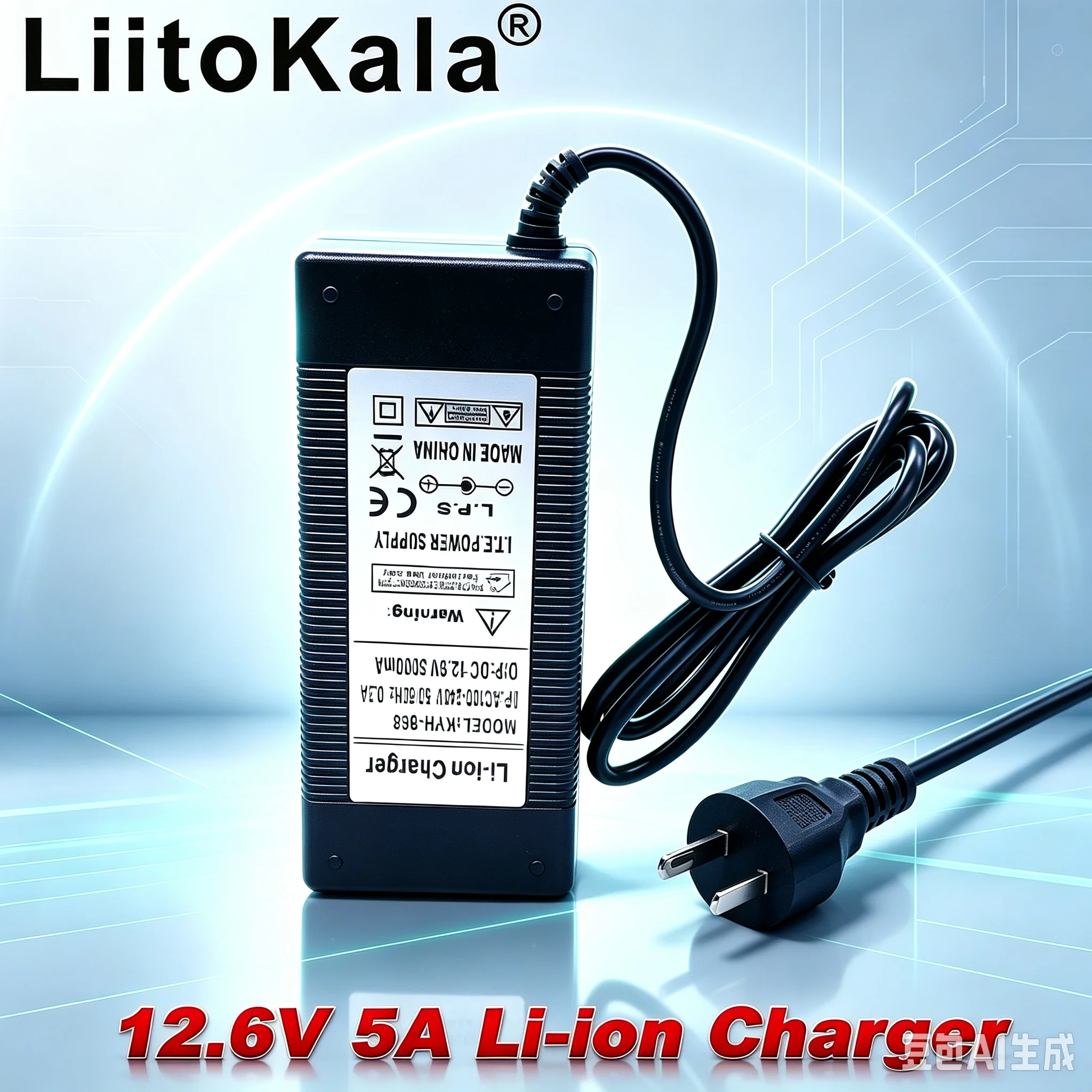 Liitokala 12,6V 3A 5A Ladegerät für CCTV-Akkupack 5A Ladegerät für 12V Lithium-Akku - 12,6V 3A 5A CCTV-Akkuladegerät