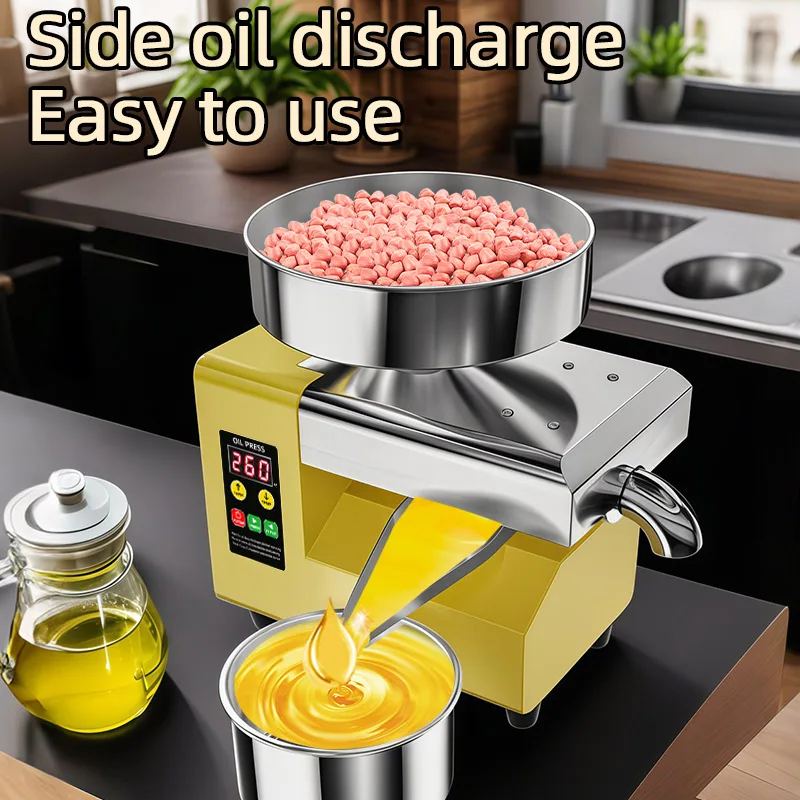 Oil Press New Automatic  Machine Commercial Home Oil Extractor Expeller Presser R8S