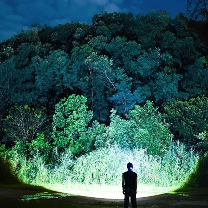 90° Adjustable High Power LED Headlamp USB Rechargeable Head Flashlight Dimmable Headlight 18650 Outdoor Camping Fishing Lantern