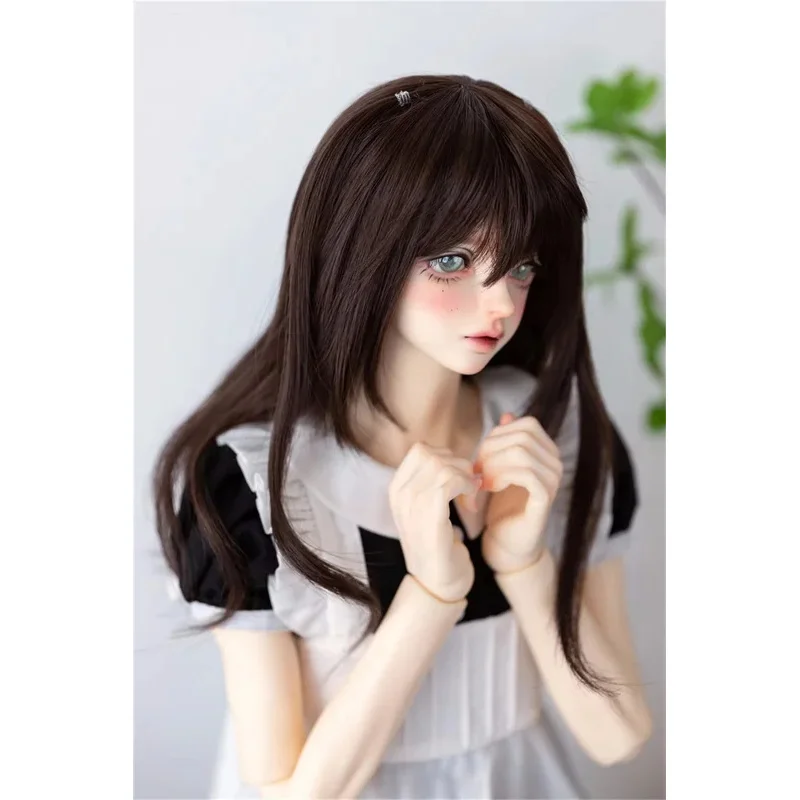 Parrucca per ragazze bambola BJD 1/3 seta ad alta temperatura carino dolce reparto parrucca per capelli lunghi accessori per bambole
