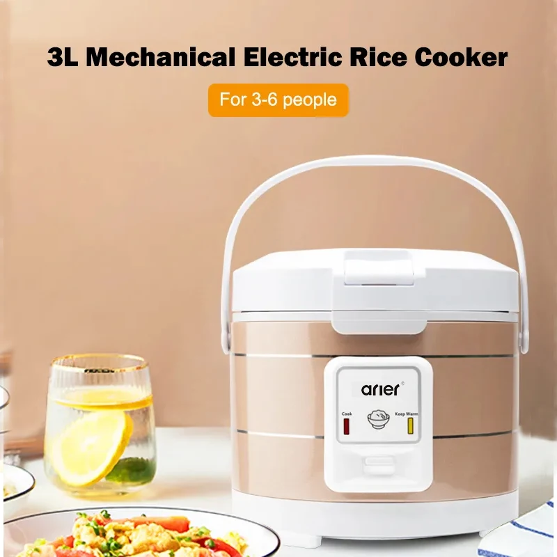 

Arier home and car dual use Rice cooker 3L Multifunctional durable Electric Pans camping 220V automatic Modes Available