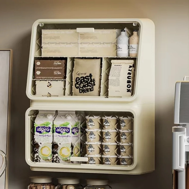 

Coffee storage rack, multi-layer cup holder, integrated water bar table