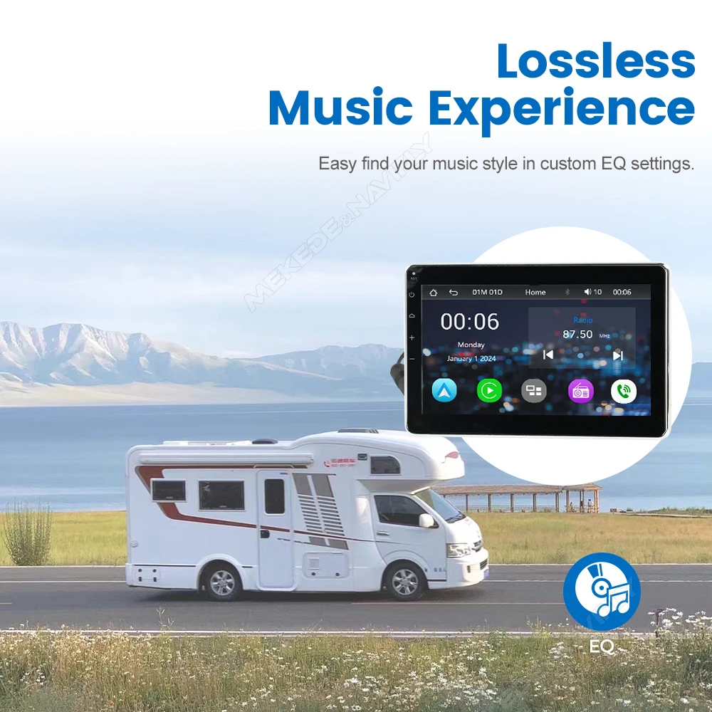 7 "قارب راديو ستيريو CarPlay أندرويد السيارات مشغل الوسائط ل RV ATV UTV سبا RZR عربة جولف MP5 بلوتوث 5.0 مقاوم للماء DSP FM AUX