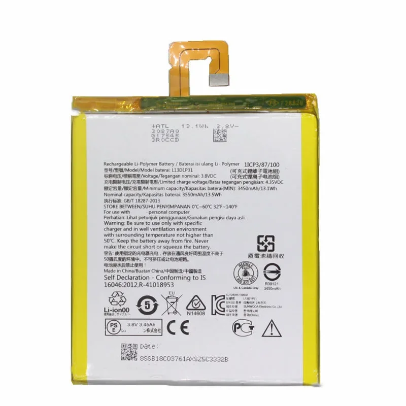 3550mAh L13D1P31 Battery For Lenovo Pad A3500 S5000 S5000-H tab3 7 TB3 710i 710F tab 2 A7 A7-30 A7-10F A7-20F