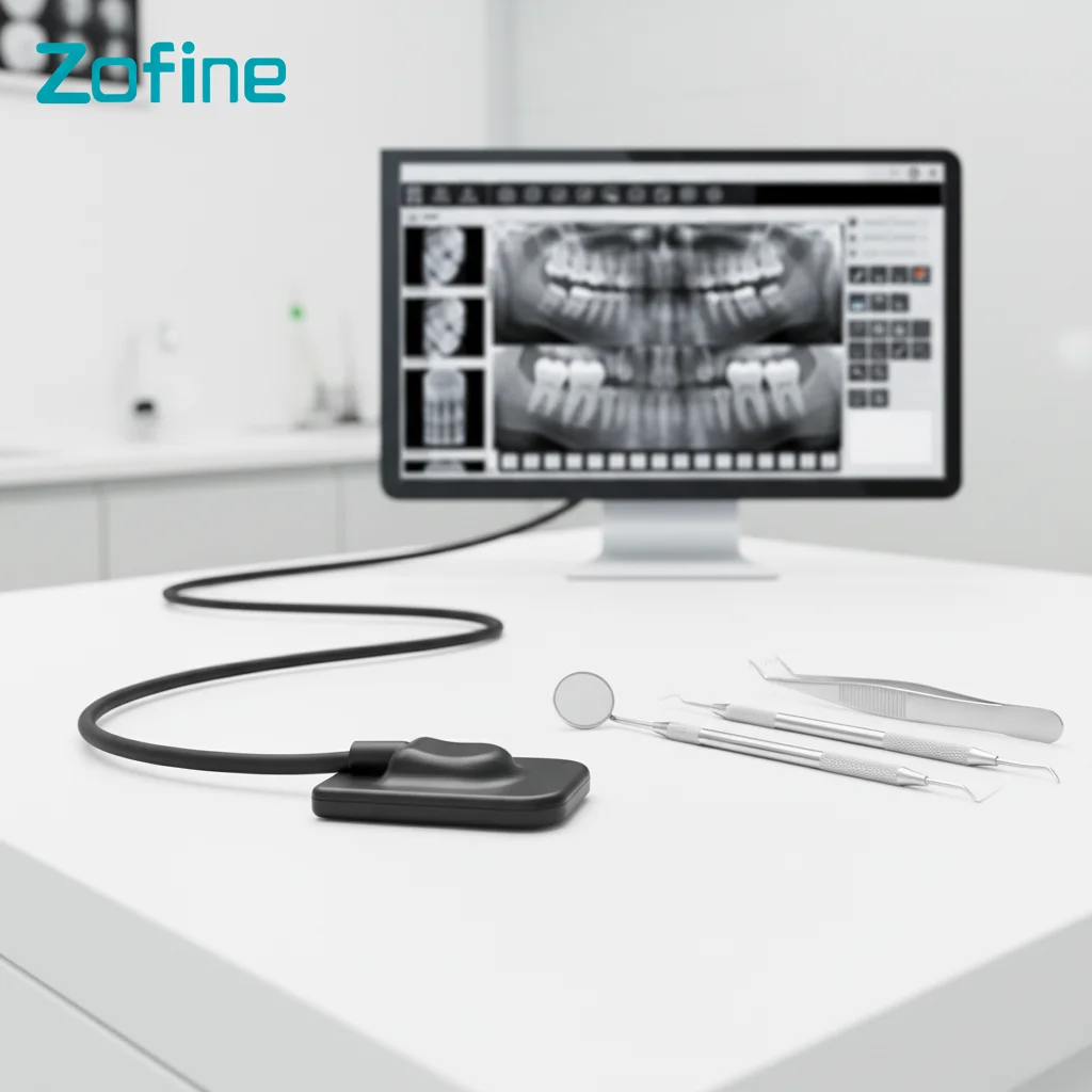 Zofine Z66B Dental RVG Sensor With APS CMOS Technology IP68 Protection Electric Metal Class II For Dental Clinics