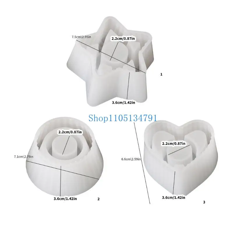 قوالب حامل شموع سيليكون متينة بطول 98 كم، قوالب سيليكون ممتازة مثالية لصناعة زينة حاملات الشموع المزخرفة