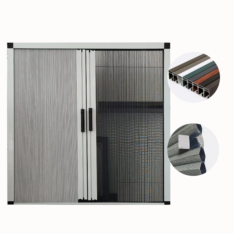 

Insect Screen 2 in 1 Mesh and Blinds Shade Mosquito Fly Sliding Retractable Screen