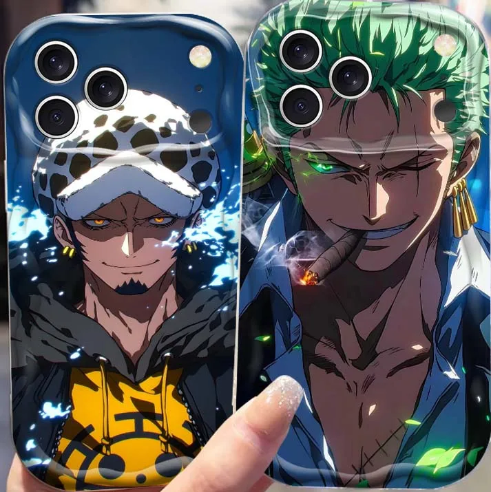 

Cool One Piece Sanji Zoro For Apple iPhone 17 16 16E 15 14 13 12 11 XS X Pro Max Plus Wave Oil Cover Soft Funda Phone Case