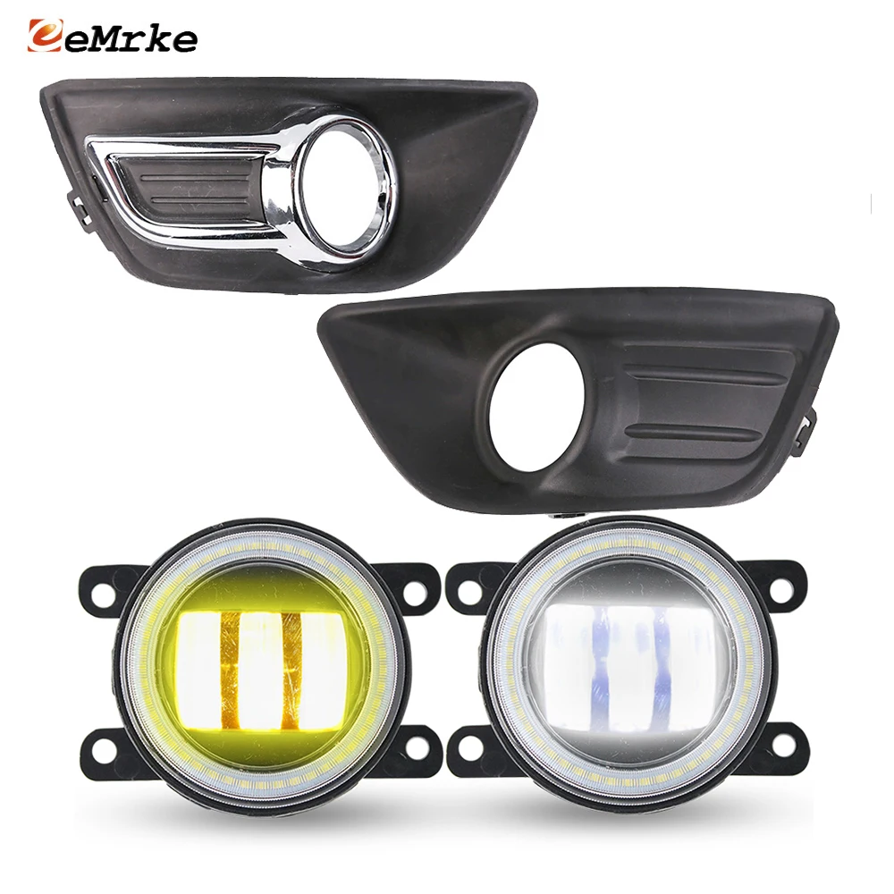 

Led Clear Lens Car Fog Lights PTF 40W for Citroen C4 Facelift 2009 2010 2011 Angel Eyes DRL Rings or Add Fog Lamp Frame Cover