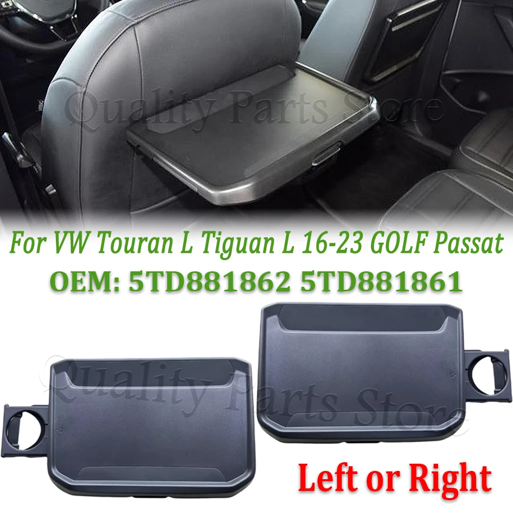 

Car Interior Rear Seat Folding Cup Holder Table Left / Right 5TD881862 5TD881861 For VW Touran L Tiguan L 2016-2023 GOLF Passat