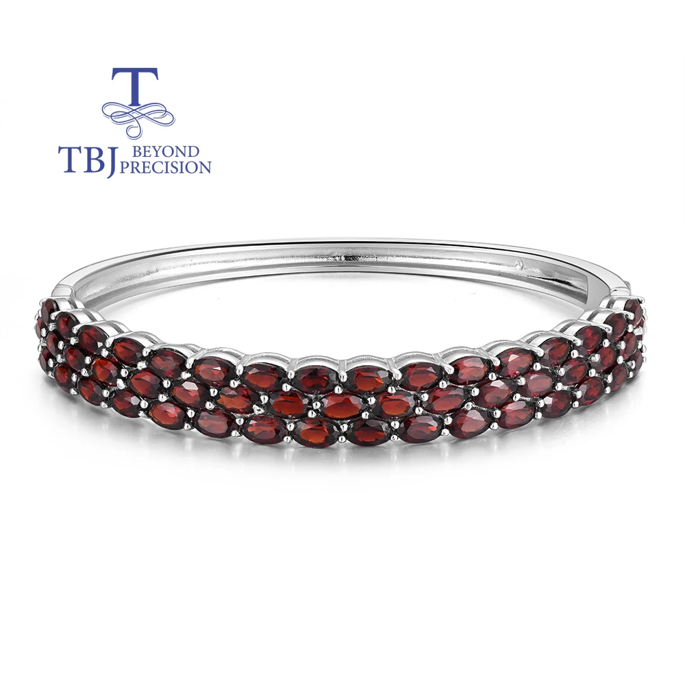 Gorgeous style Natural garnet sterling silver bracelet Light luxury fashion jewelry for women anniversary & birthday gifts