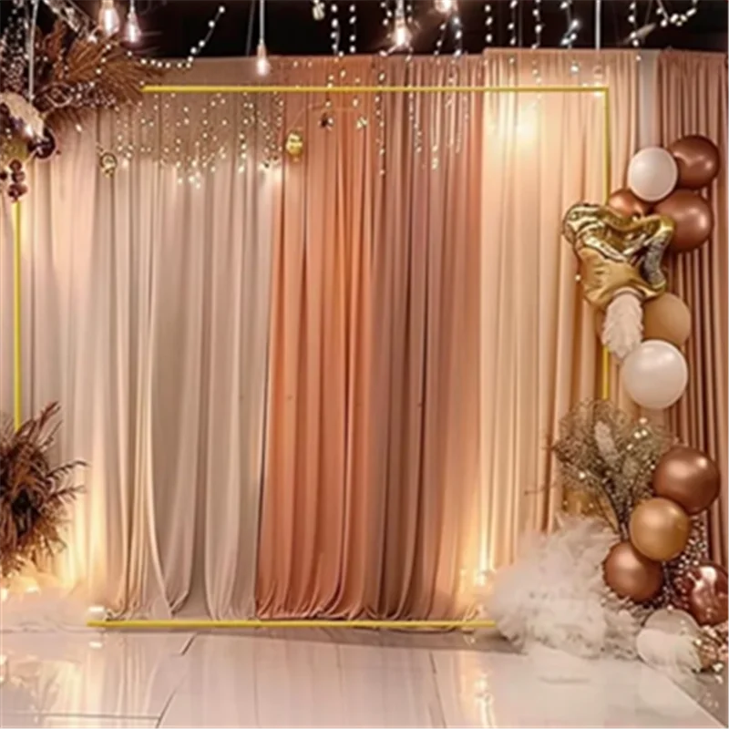 Gold Wedding Arches Square Backdrop Stand Metal Balloon Arch Stand for Ceremony Birthday Party Bridal Shower Decoration