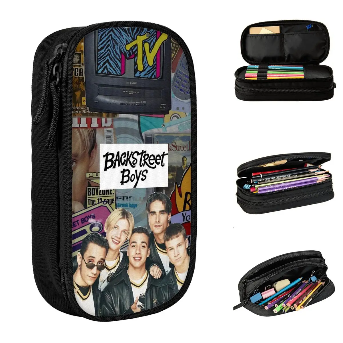 

BSB Backstreet Boys Band пенал большой пенал для мальчиков и девочек холст винтажные школьные пеналы дизайн канцелярские принадлежности