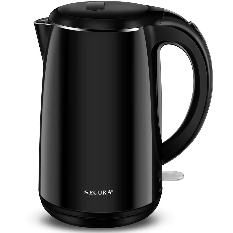 

Original Stainless Steel Double Wall Electric Water Kettle 1.8 Quart with Auto ShutOff amp BoilDry Protection, Black Onyx SWK170