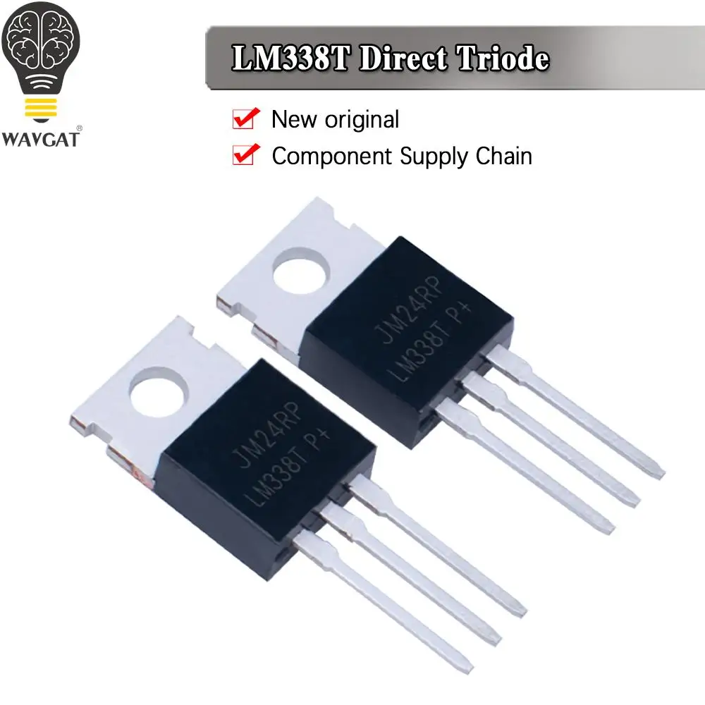 10 szt. LM338T LM338 Regulator napięcia 5A 1.2V do 32V wyjście jest zabezpieczone przed zwarciem na-220