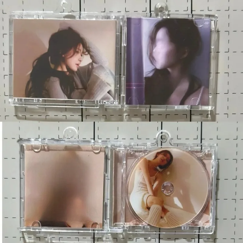 Blank Album Mini CD Case Keychain CD Player Keyring Peripheral Commemorative Album Key Holder for DIY Backpack Pendant Decor - view 6