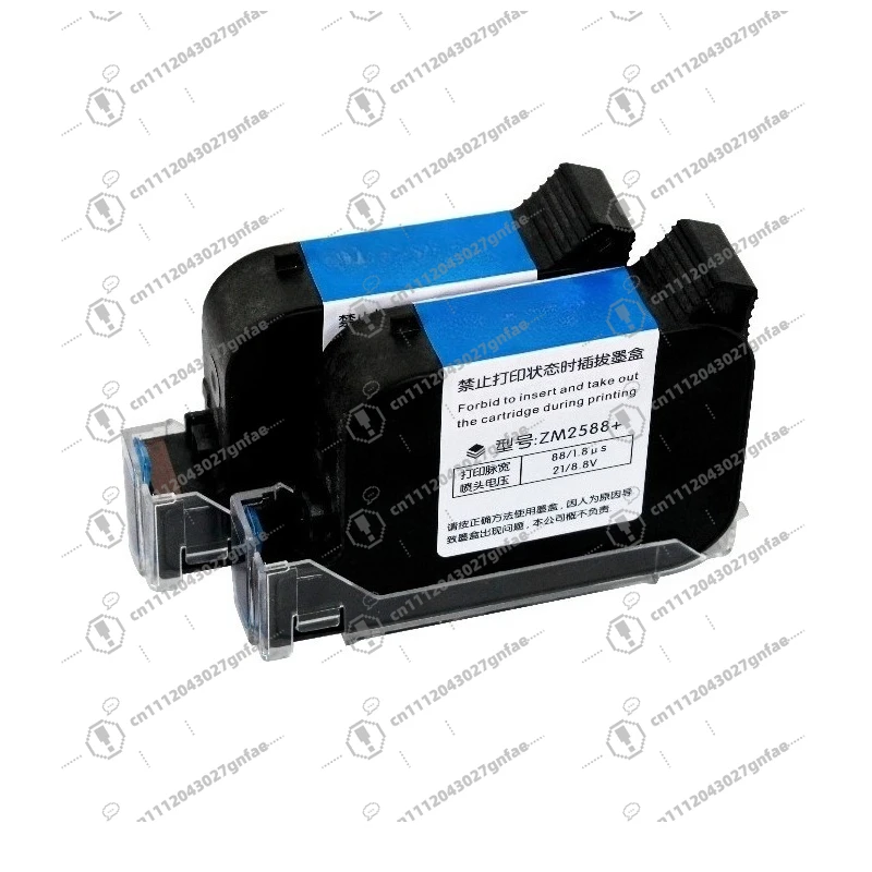 12.7mm TIJ Ink Cartridge Black Quick Dry Solvent Based Compatible for Handheld Inkjet Printer Industrial Coding Marking