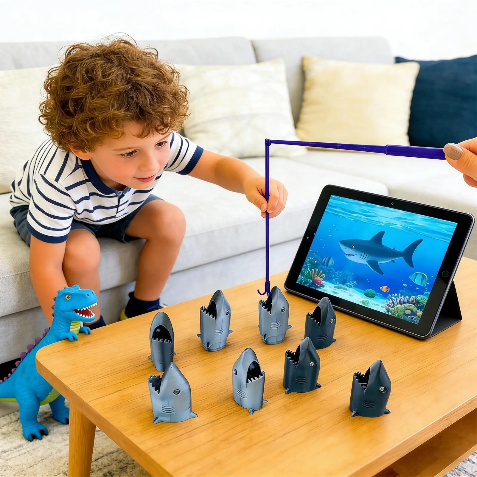 Gra w łowienie rybek dla dzieci 2-4 gracze, nauka o rybach z wędką, na przyjęcie urodzinowe, rodzinny wieczór gier, zabawna zajęcie