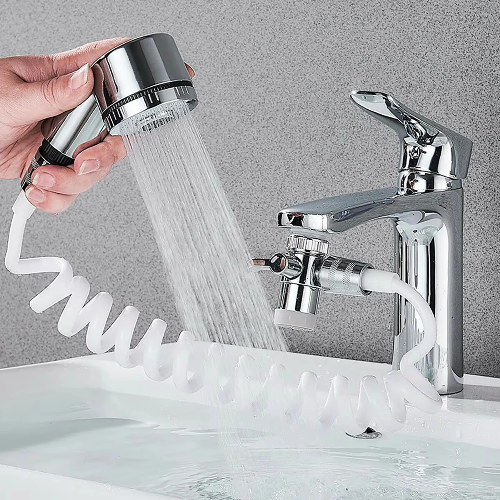 

New Faucet extender external shower head bathroom faucet adapter attachment washbasin faucet external shower head set