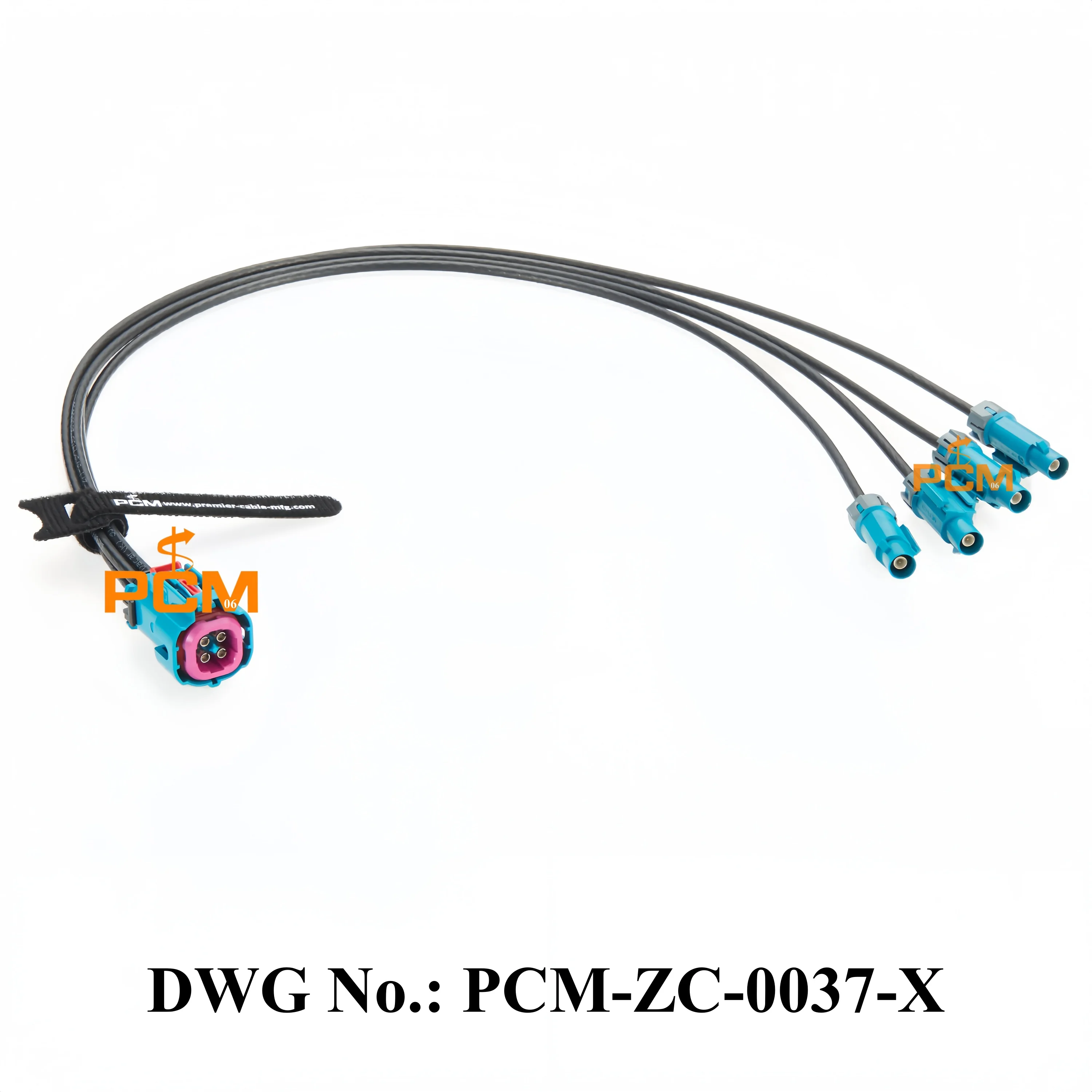 Original Rosenberger IP67 Waterproof Mini FAKRA 4-In-1 Female AMK14K-1M4Z5-Z to Quad FAKRA Male 59Z176-C01-Z RF Coaxial Cable - Image 2