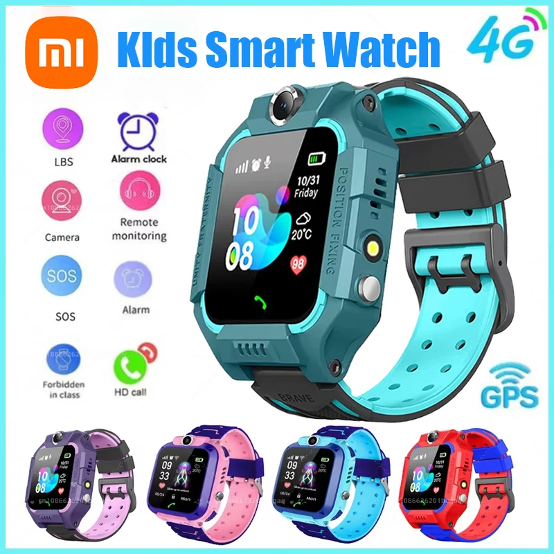 Xiaomi MIJIA Kids 4G Smart Watch SOS GPS Location Sim Card Call Child SmartWatch Camera Waterproof Watch Gift For Ios Android