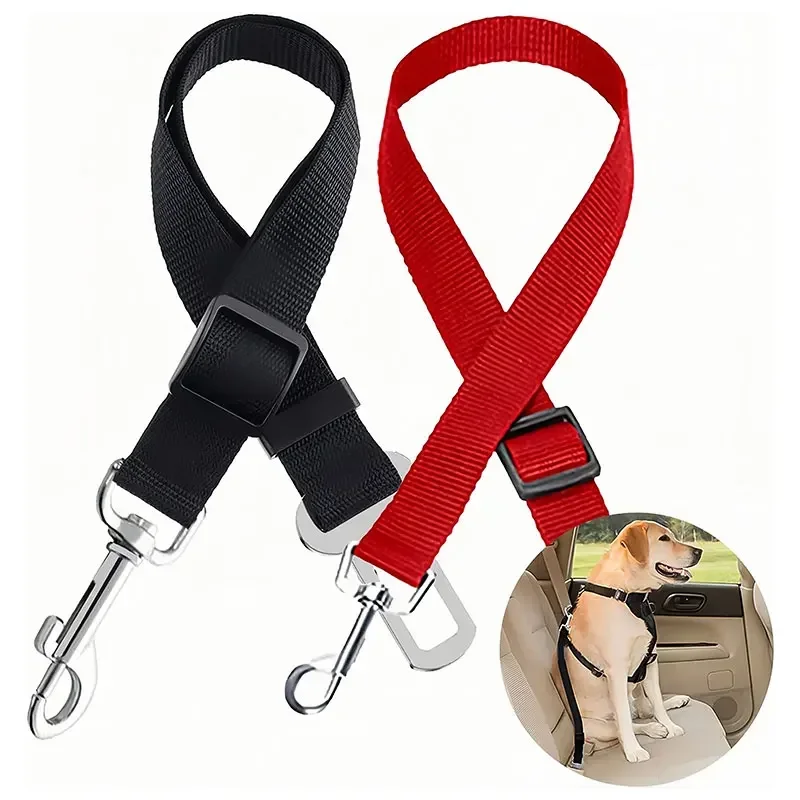 Pet Dog Car Seat Belt, Double-sided Reflective Retractable Safety Rope, Universal Pet Travel Accessory