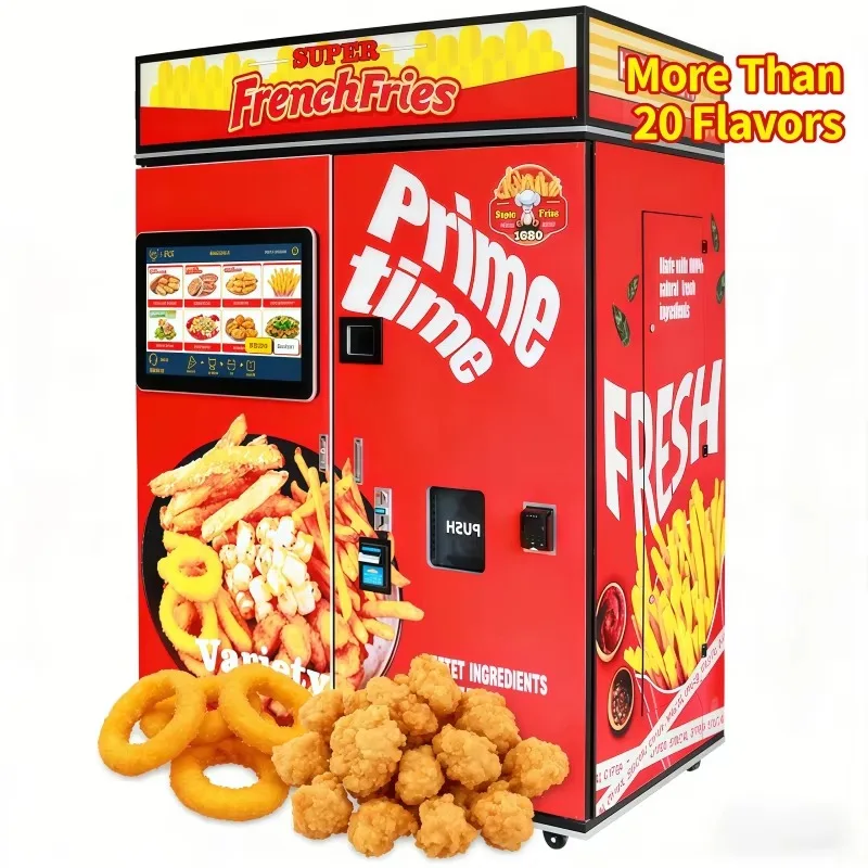 Small outdoor food vending machine 35-second crispy fries machine for selling snacks such as chips, crisps, potato chips, etc