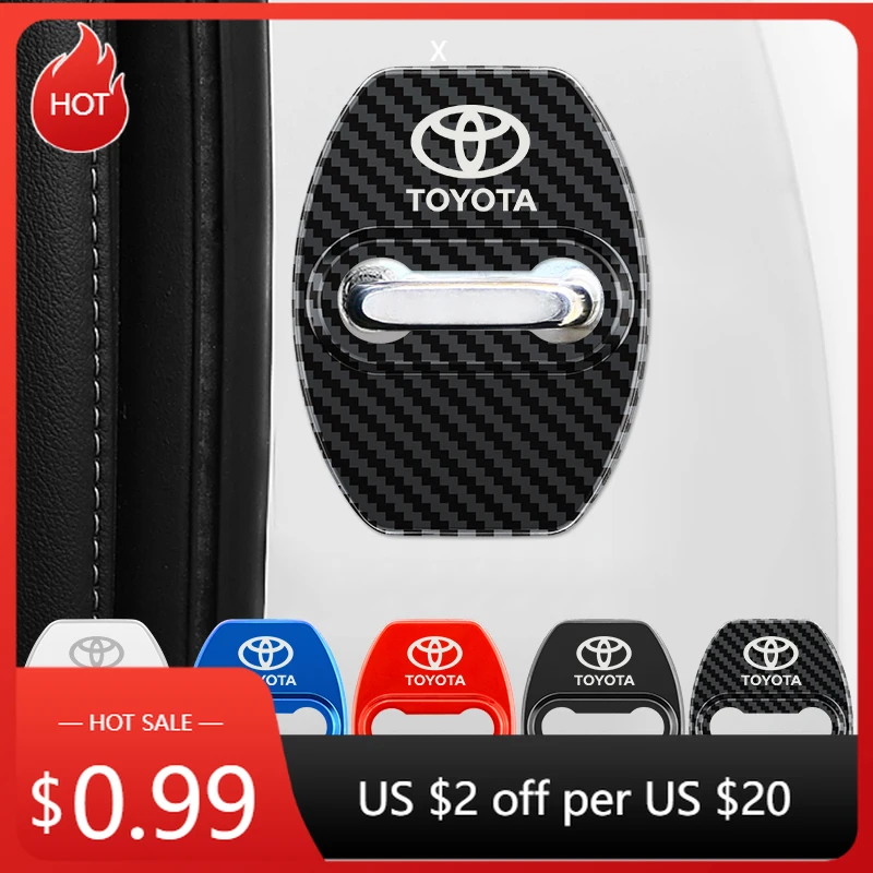 

Для Toyota 2026 Горячие колпаки ступицы 4 шт. Чехол для автомобильного дверного замка для Toyota chr Corolla Camry rav4 Yaris hilux prius avensis auris Pra