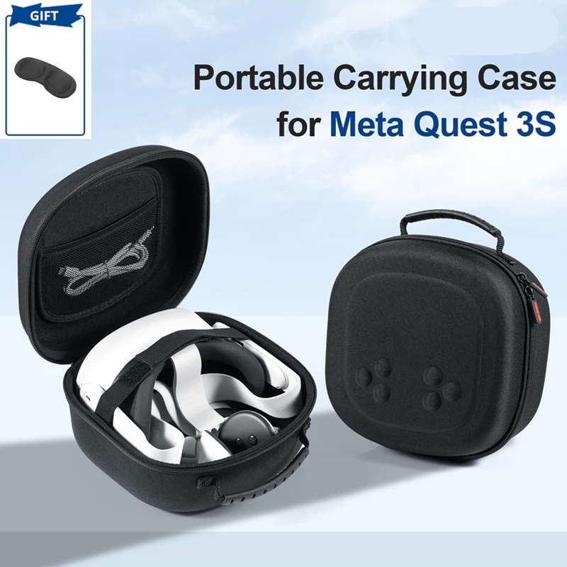 Epeolatry for Quest 3S VR Glasses Storage Bag EVA Hard Shell Travel Carrying Case for Meta Quest 3S VR Accessories