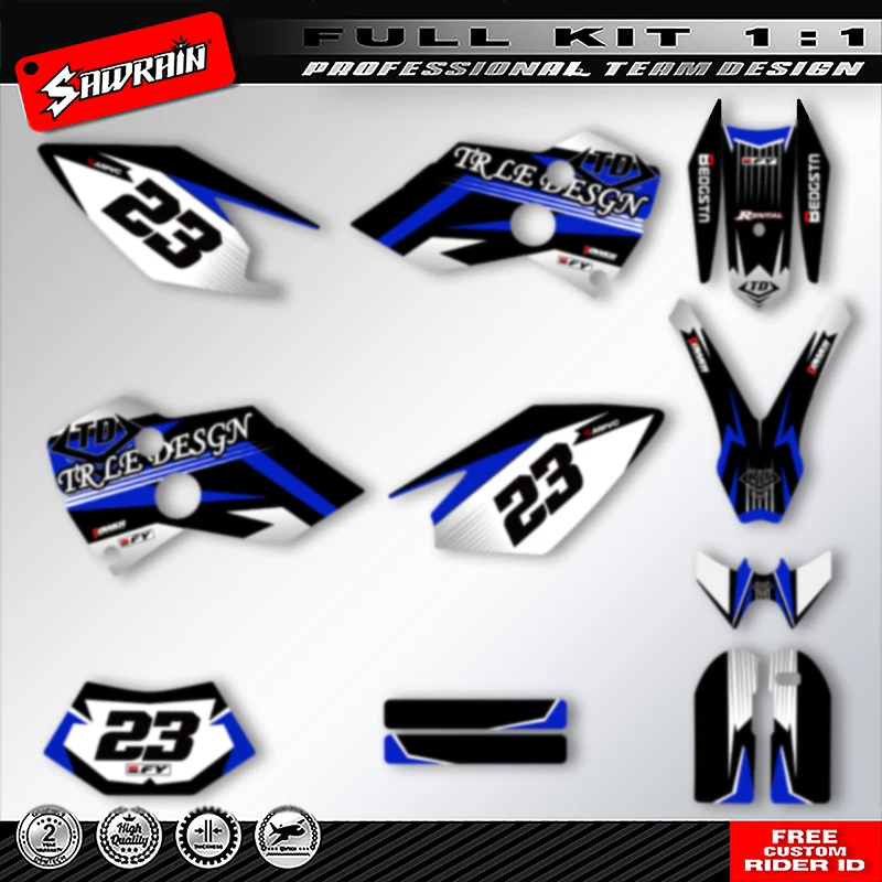 Sawrain รถจักรยานยนต์กราฟิก MX สติกเกอร์สําหรับ HUSABERG FE 2001 2002 2003 2004 2005 002