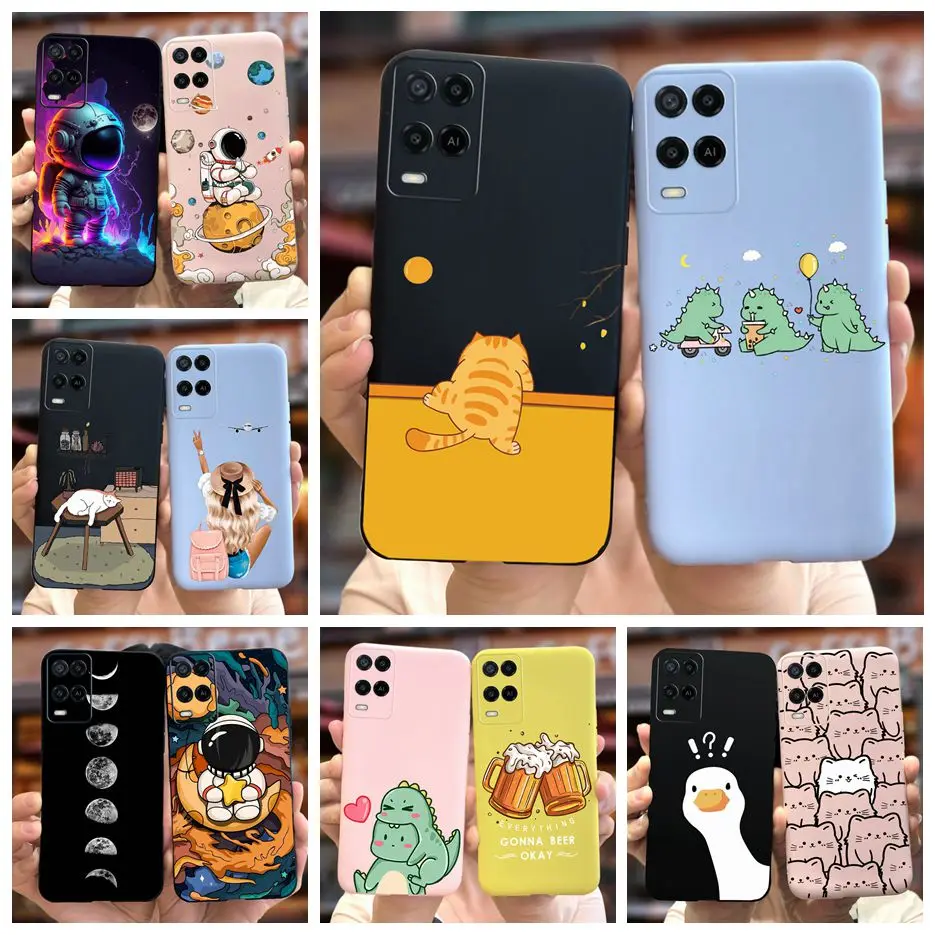 For Oppo A54 4G Case Oppo A74 A94 Cute Fashion Cartoon Back Cover Soft TPU Phone Case For Oppo A94 A 54 74 OppoA54 OppoA74 Shell