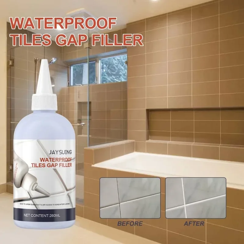 280ml Tile Gap Repair Agent Strong Waterproof Ceramic Tile Grout Crack Filling Bathtub Fixing Mending Glue Home Bathroom Caulk