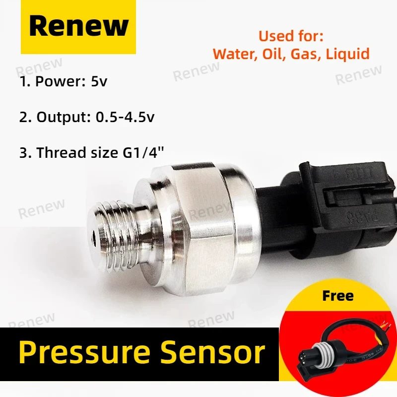 Óleo Água e Gás Pressure Sensor Bomba de Freqüência Variável Pressão Hidráulica Fogão de Parede Use 5v Power 0.54.5v Output