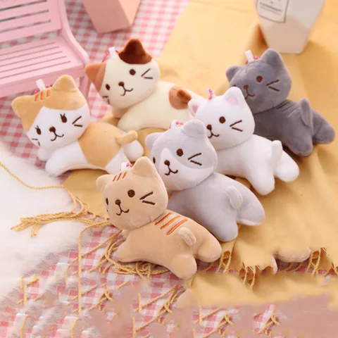 Tilt Head Cat Plush Pendant
