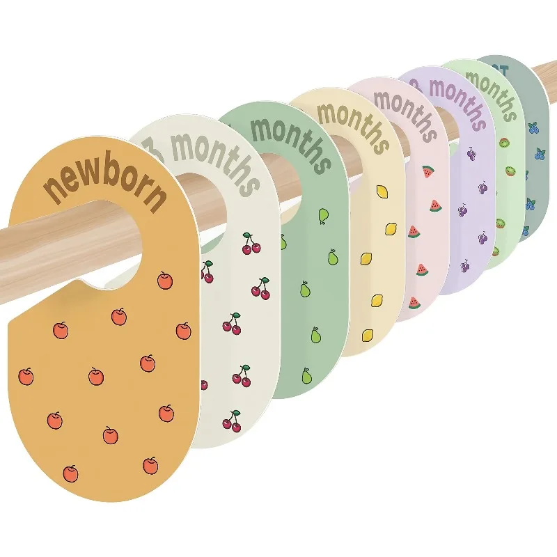 8pcs Baby Closet Dividers Nursery Clothes Organizer Wardrobe Size Sorting Divider Hanger Newborn To 12 Month Infant Closet Decor