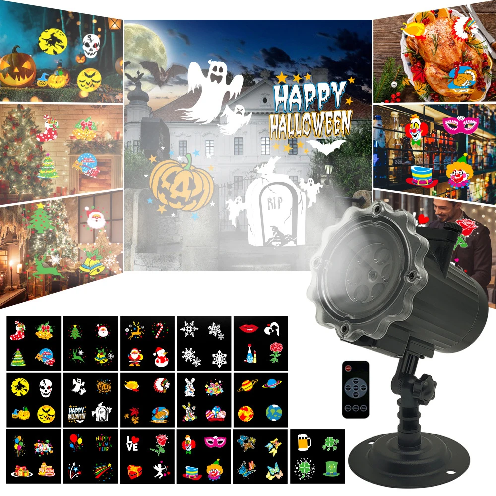 Christmas Lights Outdoor Projector Snowflake Led Lamp Garden Stage Decoration Projection Xmas Party Lamp Halloween Decorations