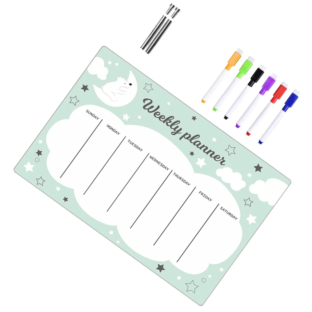 

1 set 1 Set Acrylic Memo Board Desktop Dry Erase Board Reusable Clear Writing Surface For Office School Home To Do List Planner