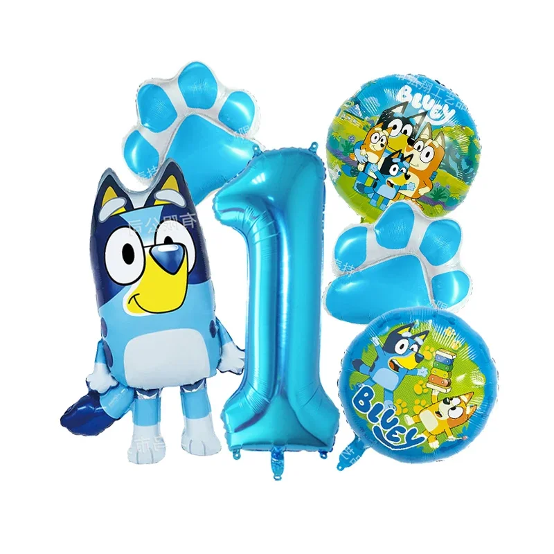 Blueyi Bingo Digit 1-10 Balloons Kids New Anime Birthday Airballoon Baby Shower Gender Reveal Party Home Decor Classic Toys Gift