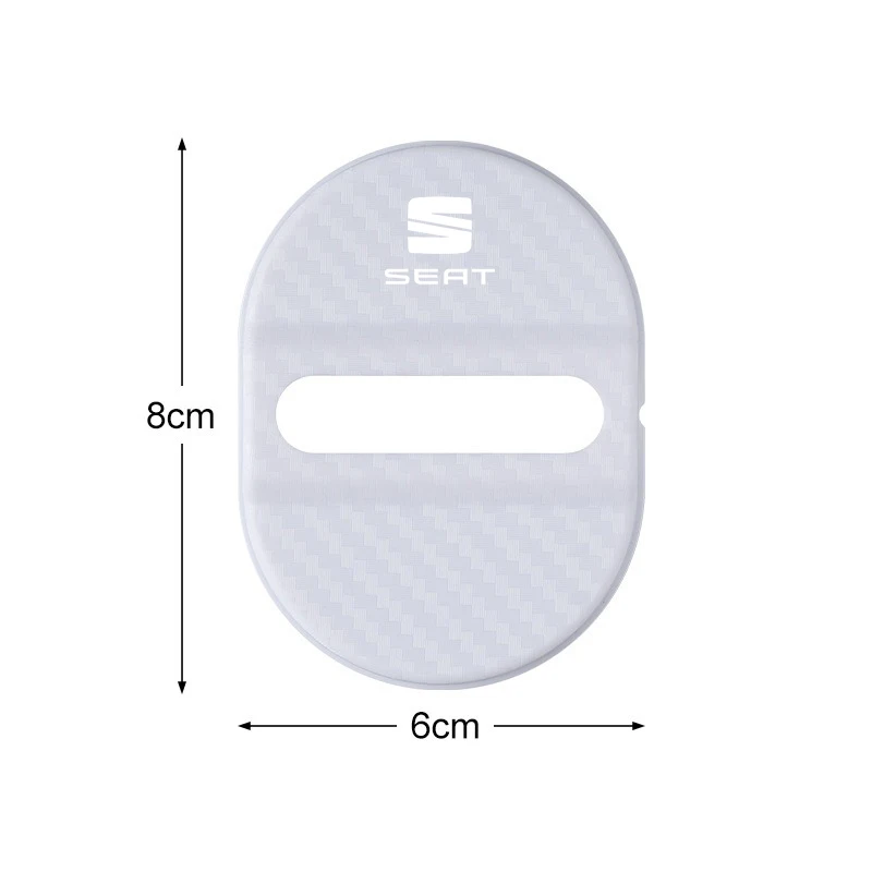 4PCS Car Door Lock Protective Cover Self-adhesive Car Decorative Accessories Car Door Lock Anti Rust Sleeve For Seat Leon Ateca