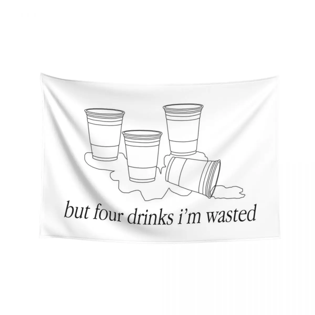 

Four Drinks I'm Wasted Tapestry Room Design Cute Decor Decor For Room Room Aesthetic Tapestry