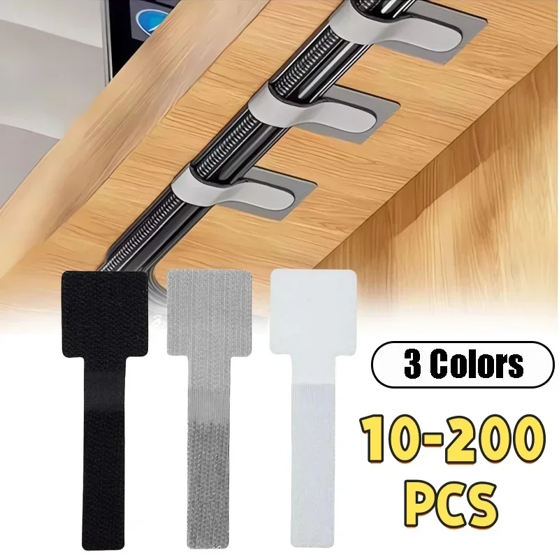 

Self-Adhesive Reusable Cable Ties Velcro Ties Power Cord Cable Holder Adjustable Cord Storage Desktop Organiser Manager