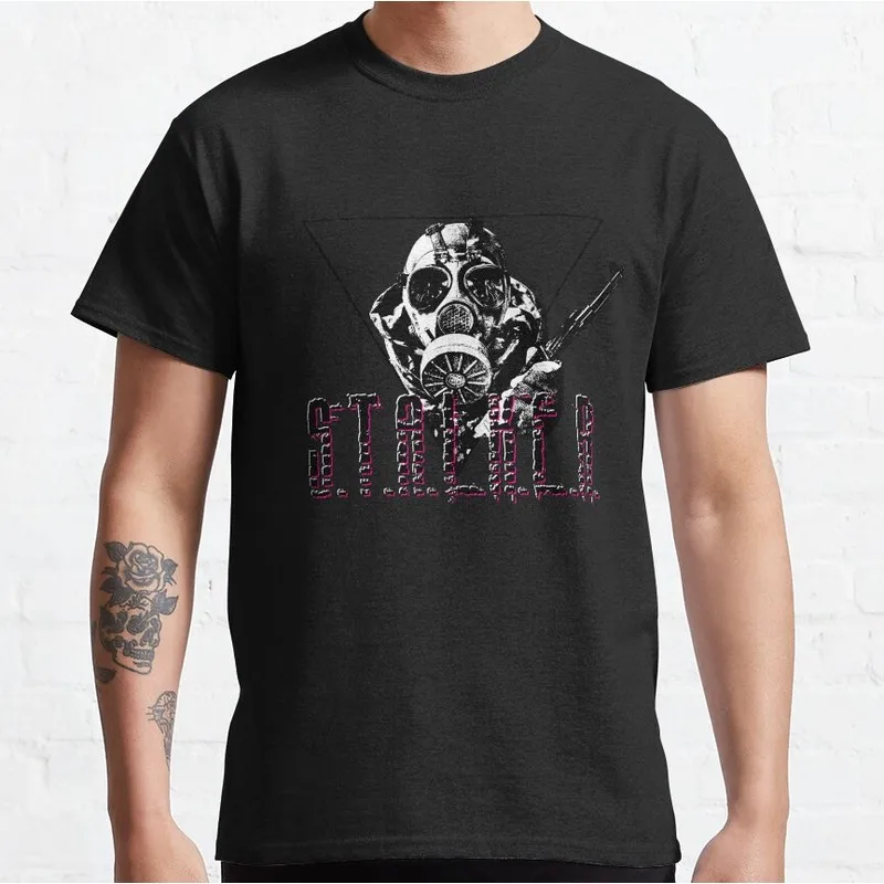 Synth Stalke S.T.A.L.K.E.R Shadow Of Chernobyl Game T‑Shirt Gamer Gift Short Sleeve Tees Post‑Apocalyptic Graphic Streetwear