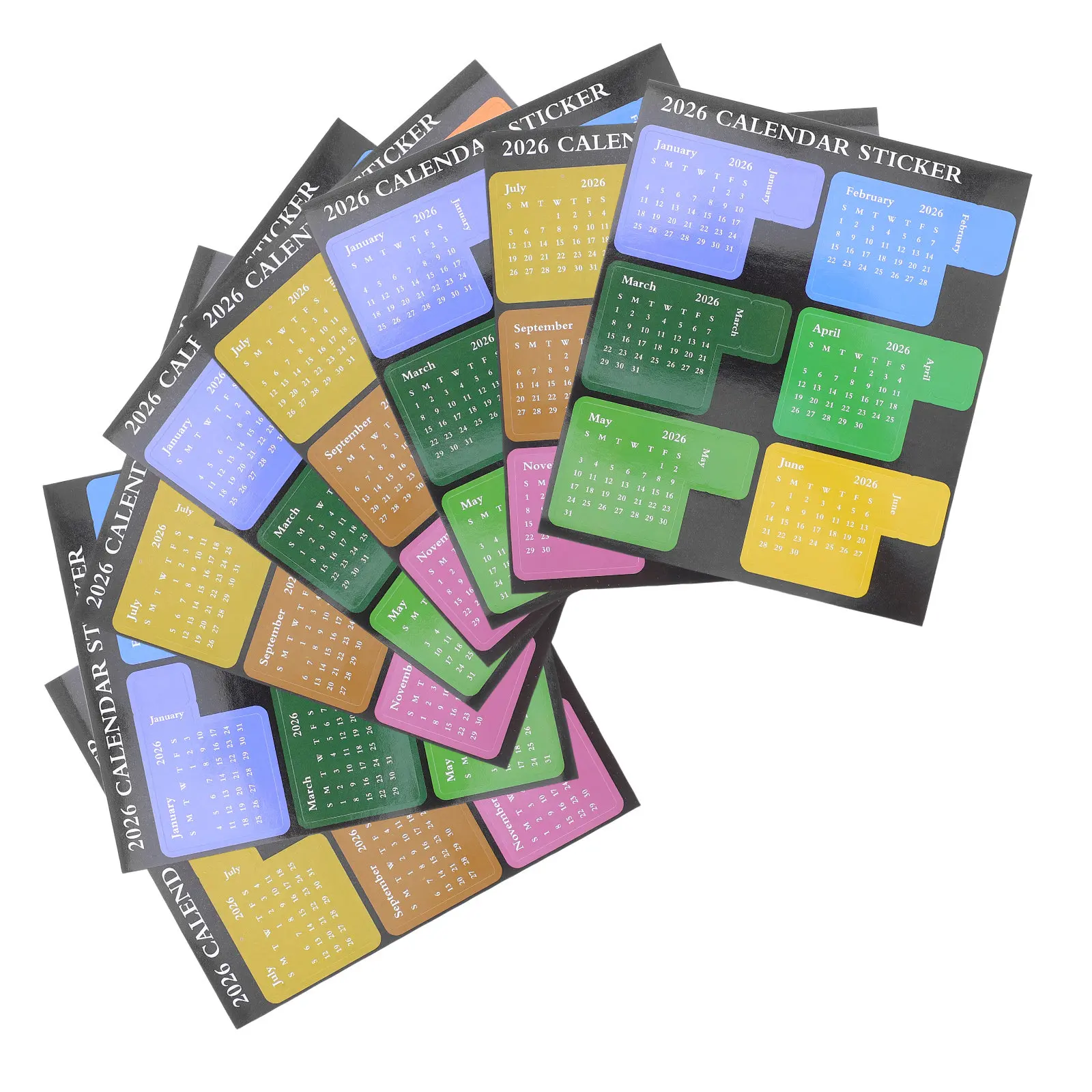 

4Sets Premium Paper Monthly Calendar Index Tabs Stickers Easy Peel Stick Strong Adhesion Planner Stickers for Notebooks Diaries