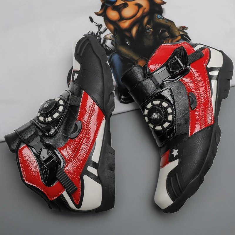 

Motorcycle New Knob Adjustment Design Anti-fall Protective Boots Wear Protection Windproof Waterproof Anti-slip New Model